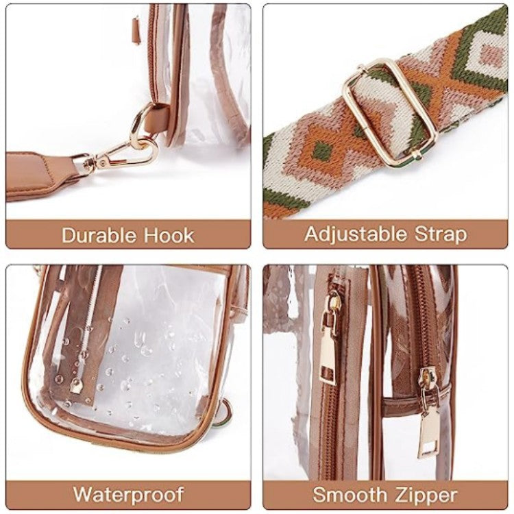 Women's Fashion Simple Hoof Flower Transparent Shoulder Bag