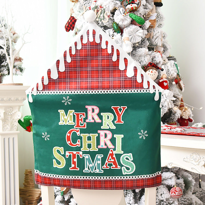 Christmas Decoration English Alphabet Chair Cover