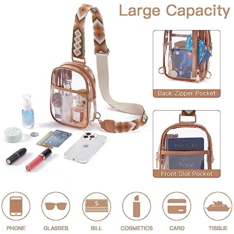 Women's Fashion Simple Hoof Flower Transparent Shoulder Bag