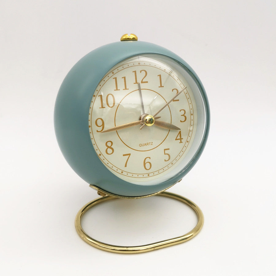 Round Metal Desk Clock Round Student Clock