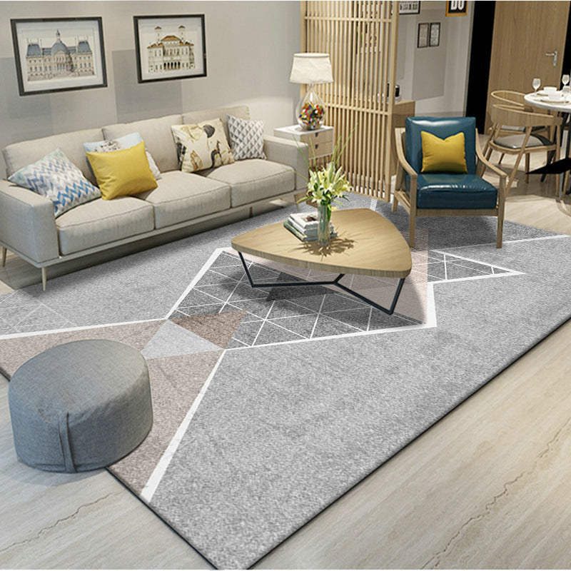 Thickened Cashmere-like Pattern Abstract Sofa Rug