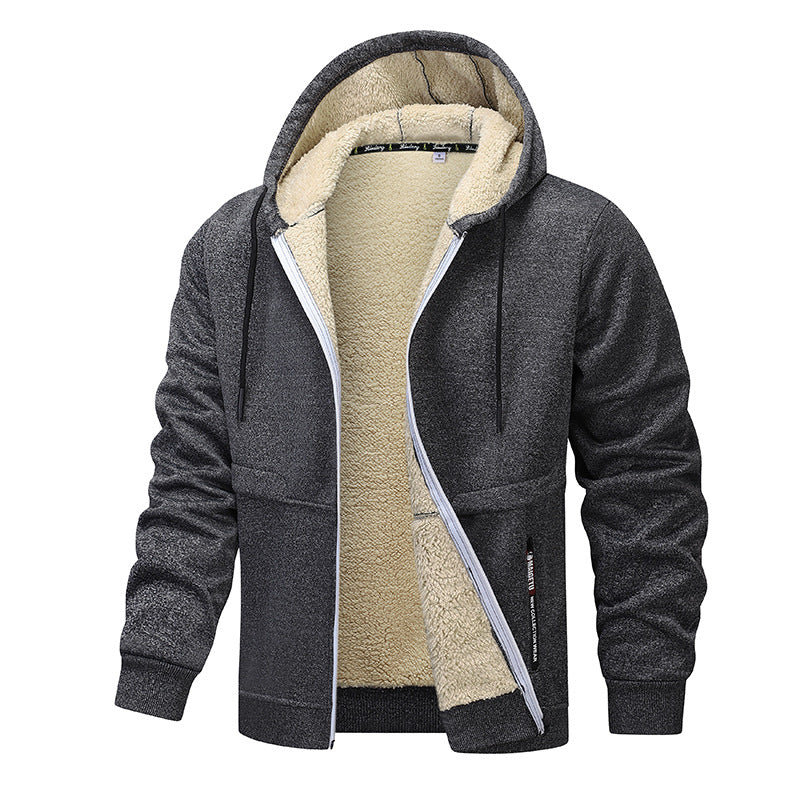 Casual Hoodies with Heavyweight Fleece Sweatshirt Winter Thick Sherpa Lined Hooded Zipper