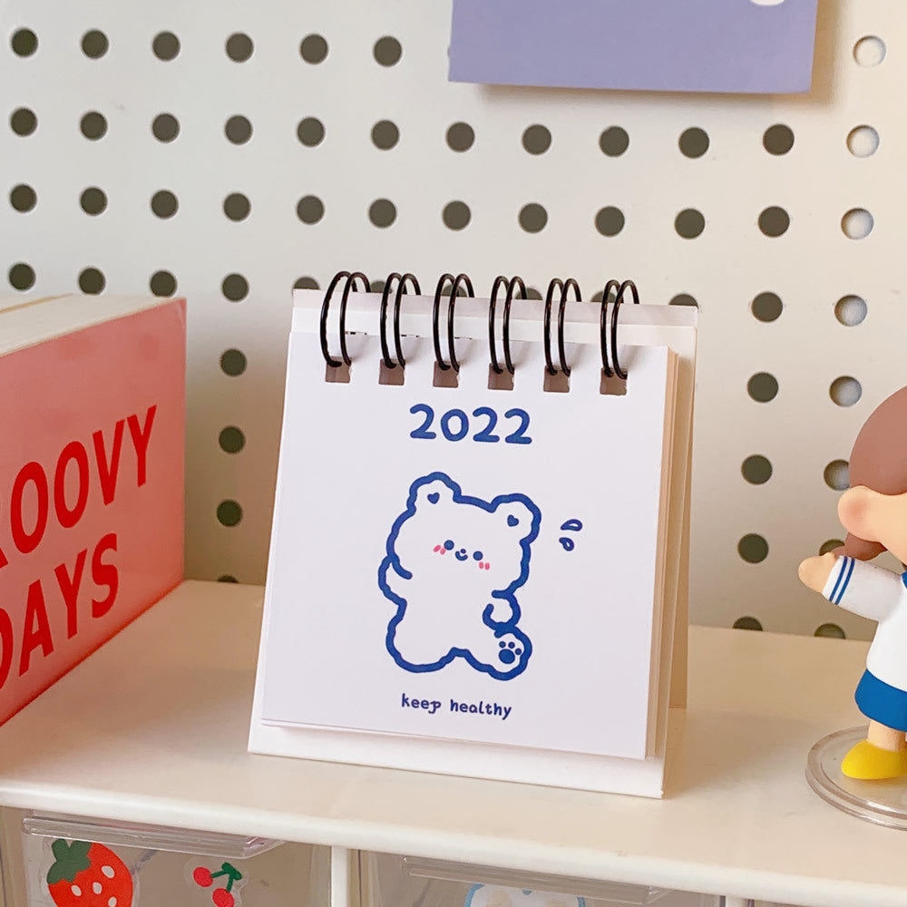 Desk Calendar Creative Simple Clock-in  Cartoon Desktop Ornaments