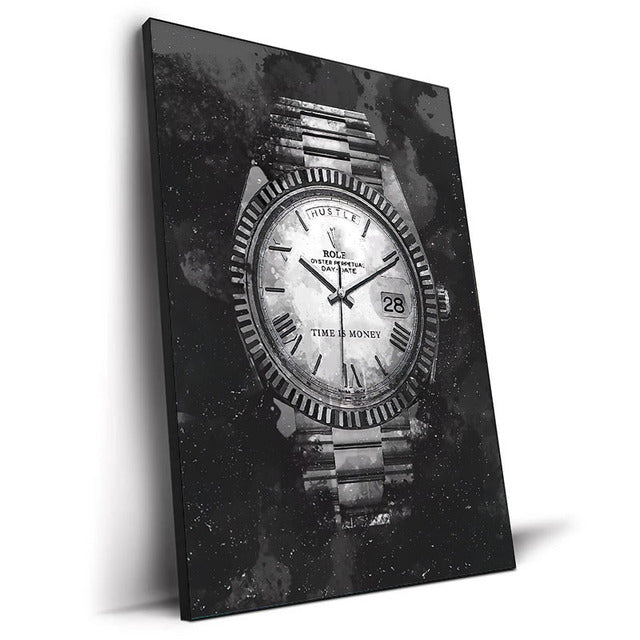 Luxury Wall Art Pictures World Famous Watch Graffiti Art Canvas Painting