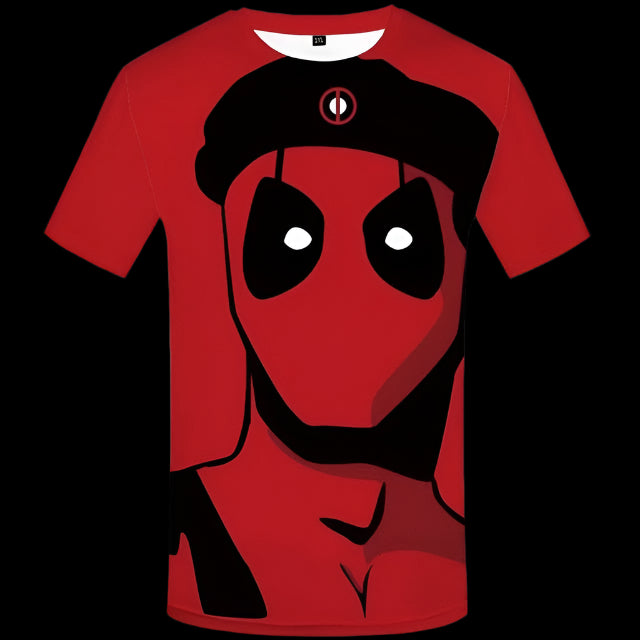 Badass Deadpool T shirt Men Blood T-shirts 3d Red Shirt Print War Anime Clothes Gothic Tshirt Printed-10