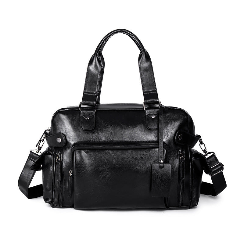 Men's Fashion Casual Solid Color Travel Handbag