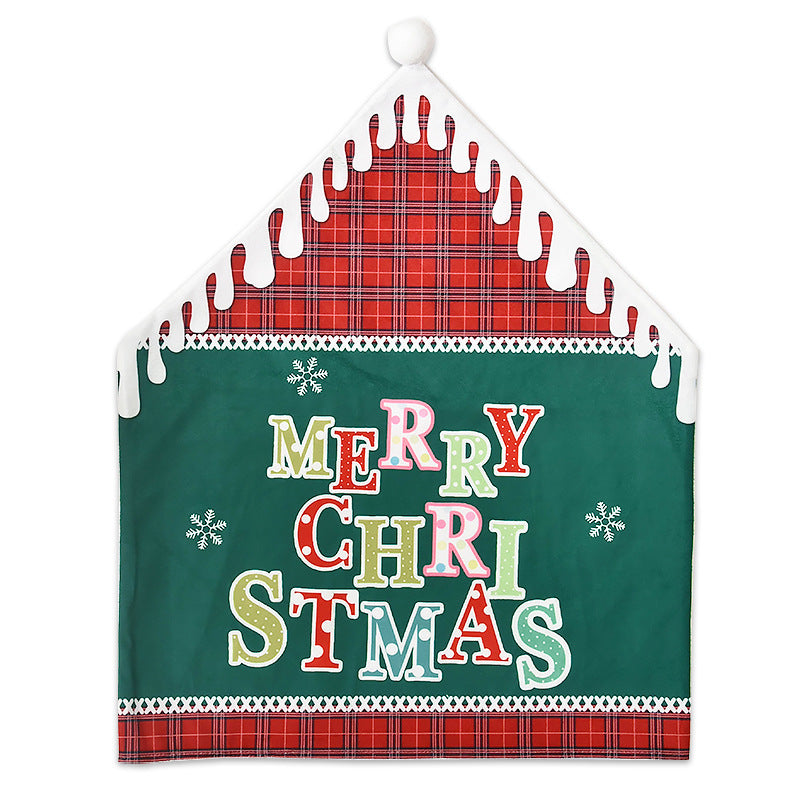 Christmas Decoration English Alphabet Chair Cover
