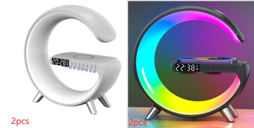2023 New Intelligent LED Lamp Bluetooth Speake Wireless Charger Atmosphere Lamp App Control For Bedroom Home Decor