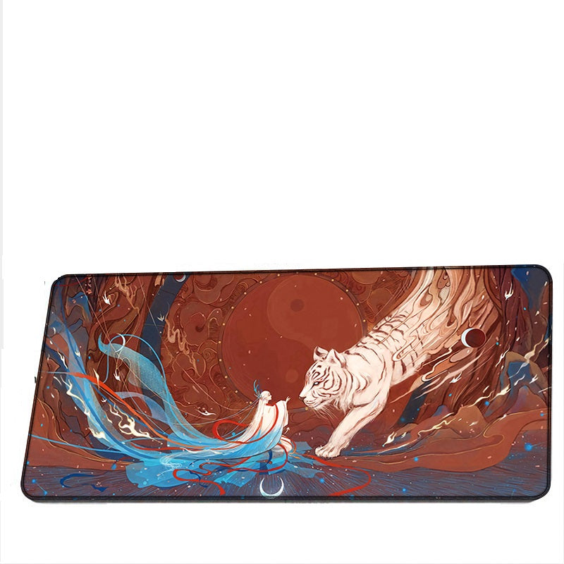 All Black Extended Office Gaming Mouse Pad