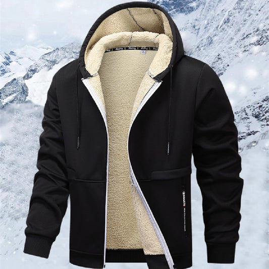Casual Hoodies with Heavyweight Fleece Sweatshirt Winter Thick Sherpa Lined Hooded Zipper