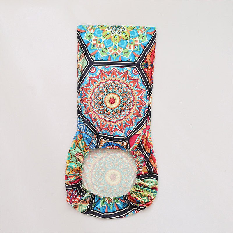 Bohemian Style Elastic Chair Covers Cover Dining Table Restaurant Home Dining Chair Cover