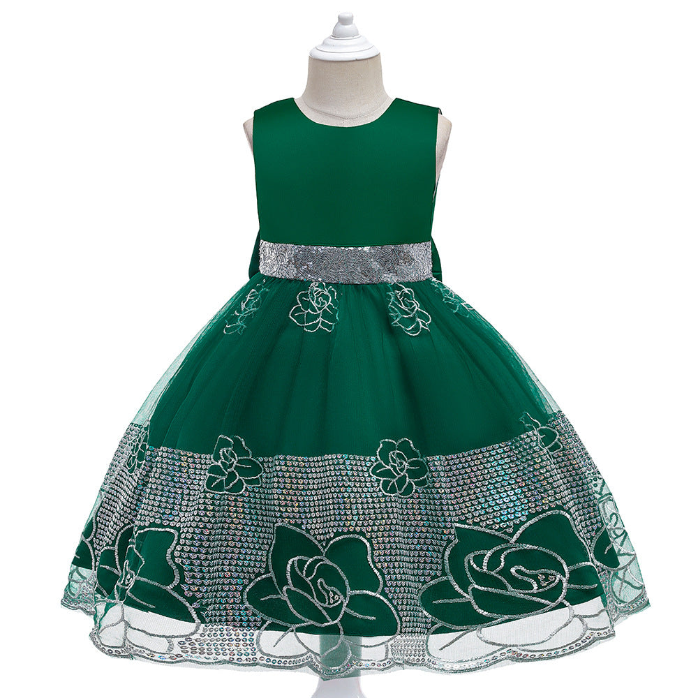 Forged Cloth Children's Dress Skirt School Piano Performance