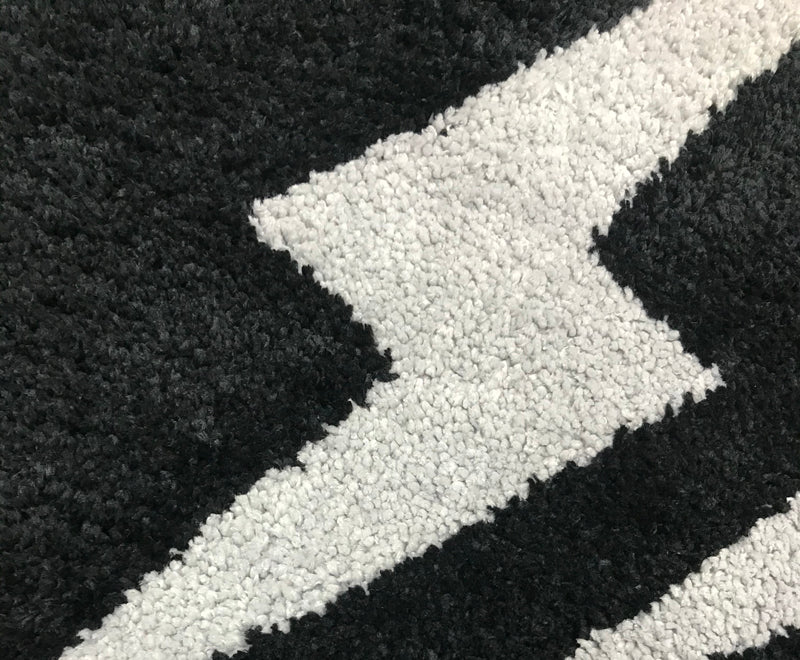 Double Lightning Rug Living Room Bedroom Round