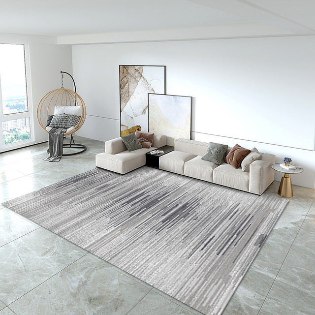 Modern Minimalist Crystal Velvet Printed Living Room Rug