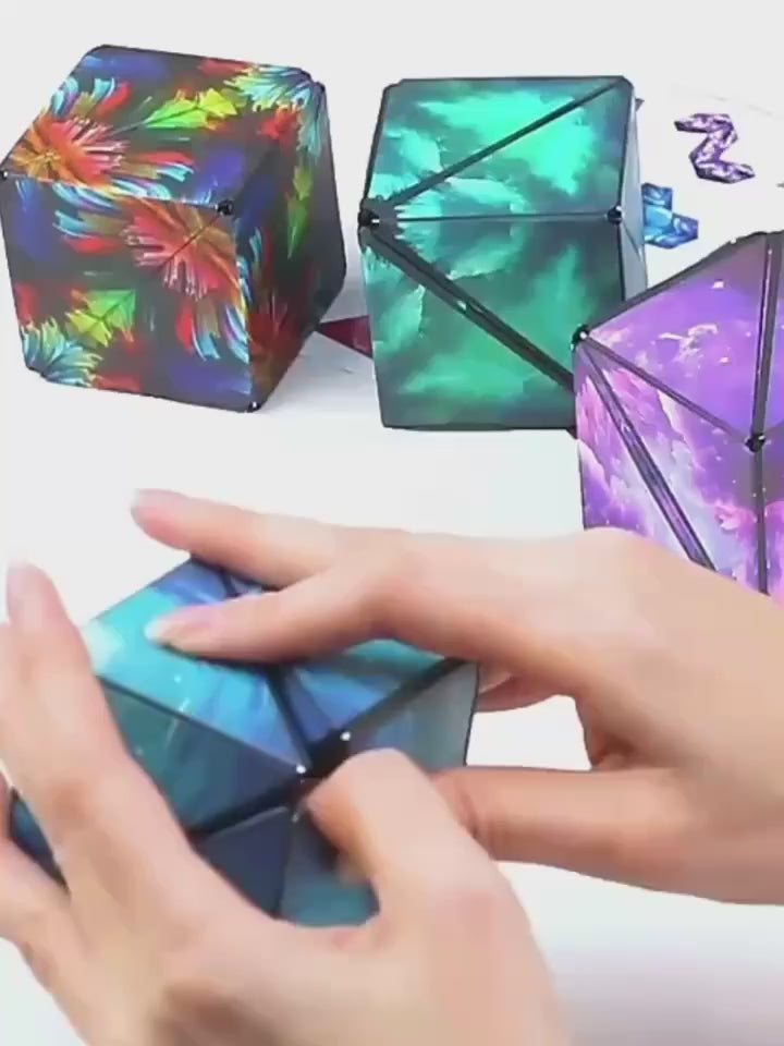 Magnetic Magic Cube 3D Geometric Decompression Educational Magnetic Thinking Toy