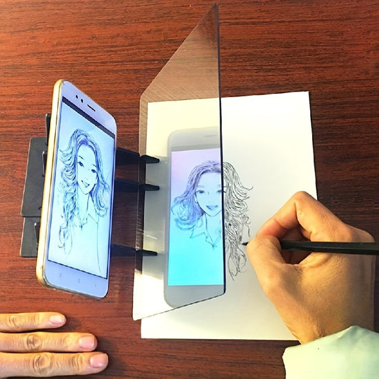 1pc Optical Clear Drawing Board Portable Optical Tracing Cardboard Image Drawing Board Tracing Paper Projector Optical Drawing Board Sketching Tools For Beginners Artists