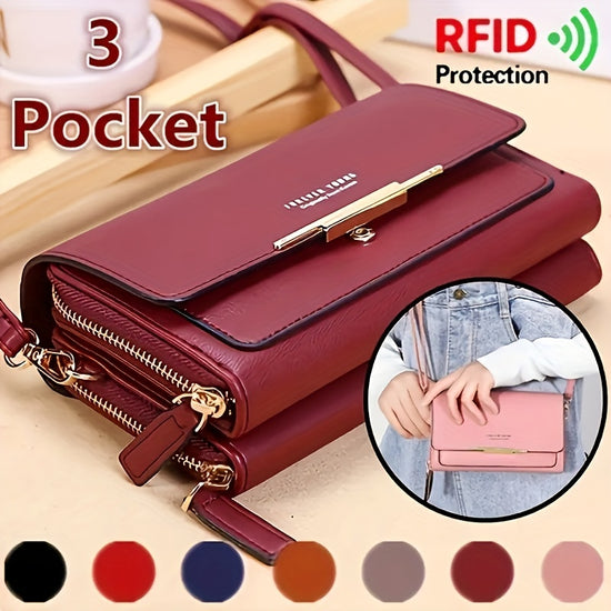 Roulens Small Crossbody Shoulder Bag For WomenCellphone Bags Card Holder Wallet Purse And Handbags