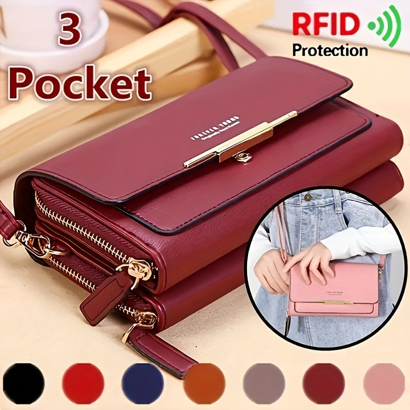 Roulens Small Crossbody Shoulder Bag For WomenCellphone Bags Card Holder Wallet Purse And Handbags