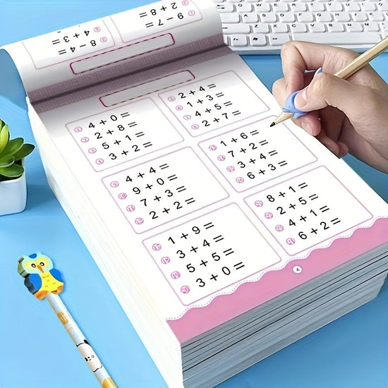 Childrens Addition And Subtraction Exercise Book Little Connection Problem Card Kindergarten Preschool Within 102050100 Addition And Subtraction 1st Grade Math Exercise Book 76 Pages