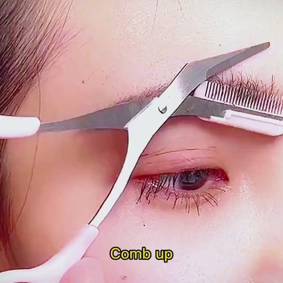 Eyebrow Trimmer Scissor With Comb Facial Hair Removal Makeup Tool Grooming Shaping Shaver Cosmetic Accessory Eyelash Hair Clips