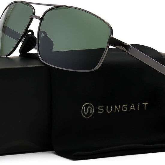 SUNGAIT Ultra Lightweight Rectangular Polarized Sunglasses UV400 Protection