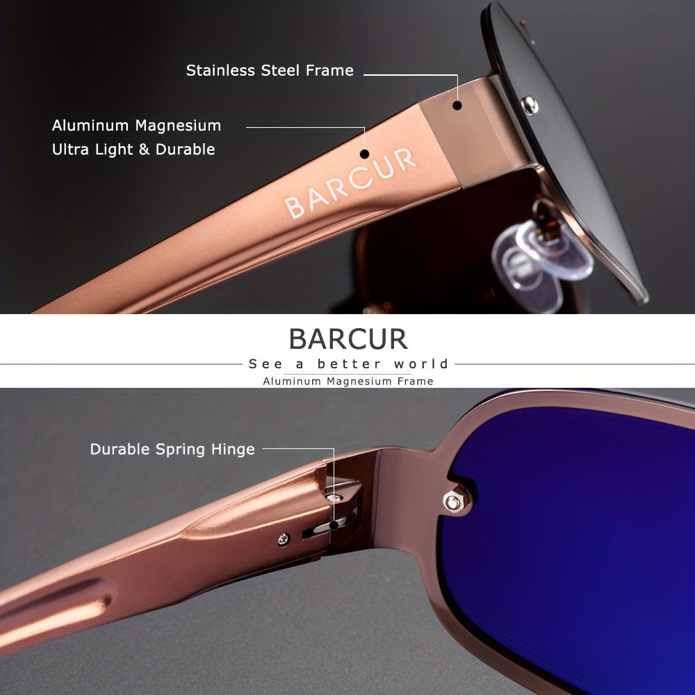 BARCUR Sunglasses For Women And Men Aluminium Magnesium Sunglass Light Weight Eyewear Gift