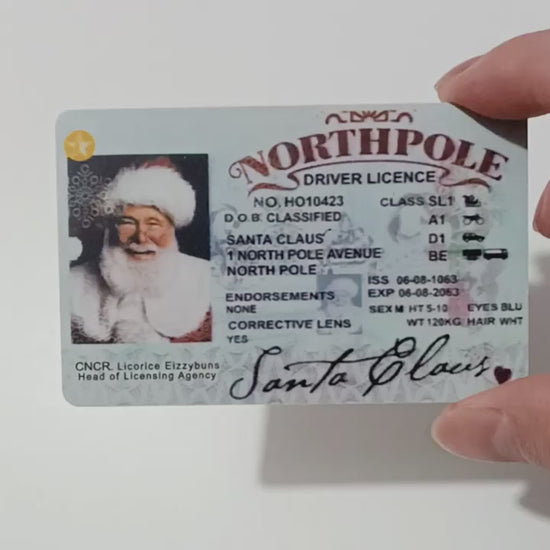 1pc Santa Claus Virtual License Sled Driving License Christmas Game Props Santa Claus Play Props Christmas Decorations Navidad Cheap Stuff Weird Stuff Mini Stuff Cute Aesthetic Stuff Cool Gadgets Unusual Items