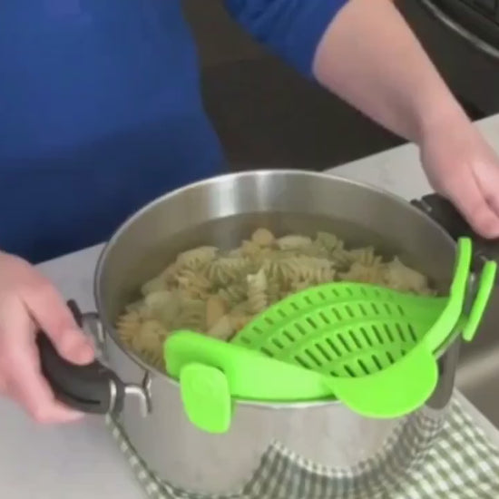 1pc Adjustable Silicone ClipOn StrainerPot Strainer And Pasta StrainerVegetable  Fruit Drainage BasketThe Perfect Kitchen Accessory For Pots Pans And Bowls