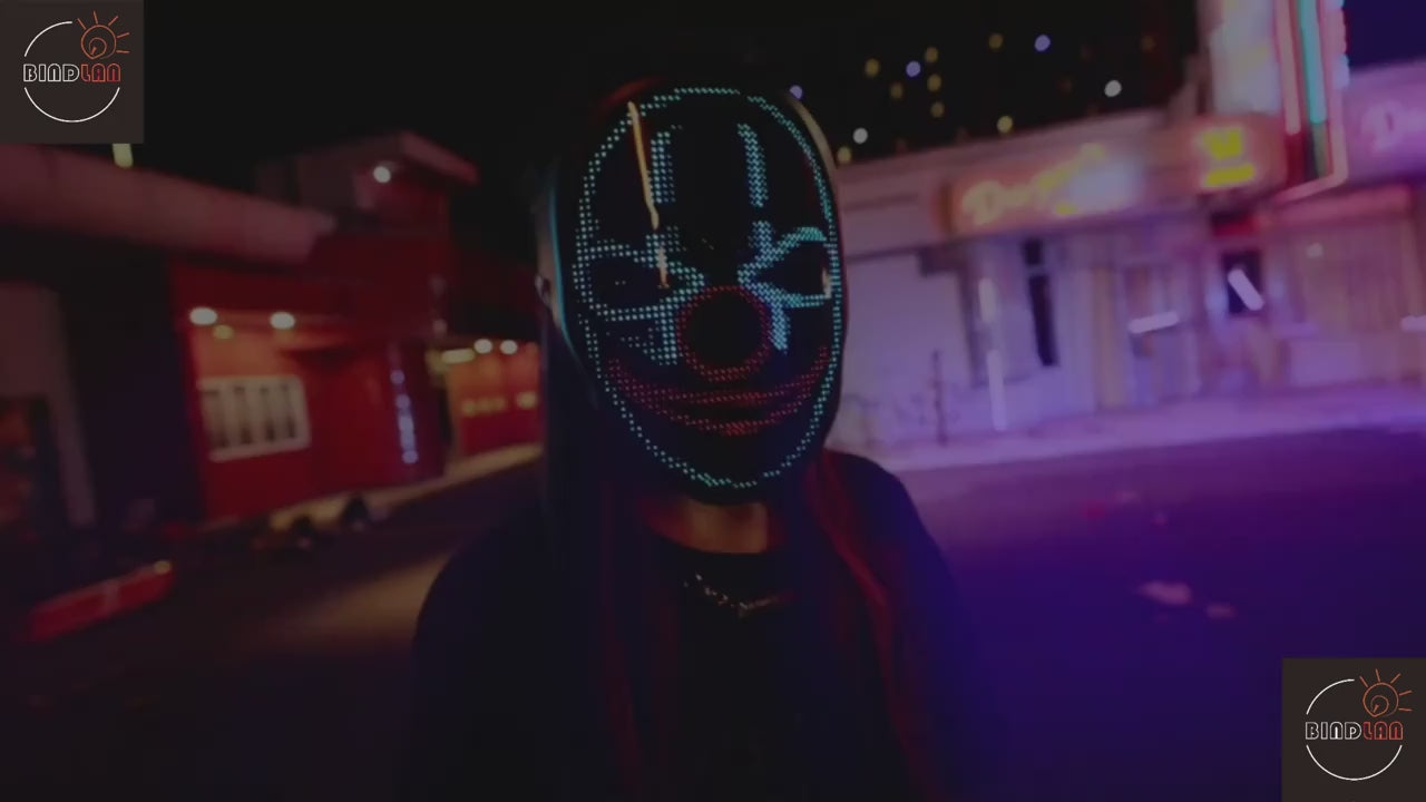1PC Led Mask With Programmable App Shining Led Light Up Face Mask For Adult Halloween Masquerade Party Cosplay Christmas Party  Prank Toy