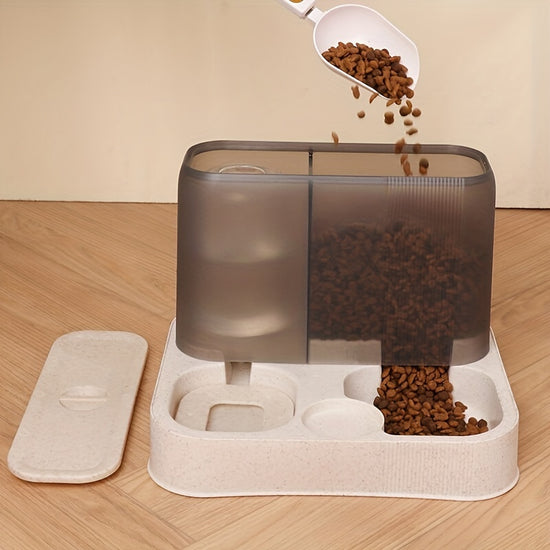 3 In 1 Large Capacity Automatic Pet Cat Food  Water Feeding Bowl Multifunctional Selffeeding Station Pet Feeder And Waterer For Indoor Cat And Dog Supply