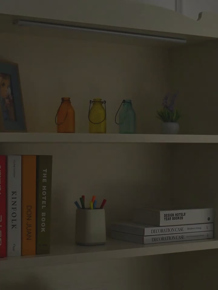 1pc LED Motion Sensor Cabinet Light Under Counter Closet Lighting Wireless  Magnetic USB Rechargeable Kitchen Night Lights Battery Powered Operated Light For Wardrobe Closets Cabinet Cupboard Stairs Corridor Shelf  991cm Or 2007cm