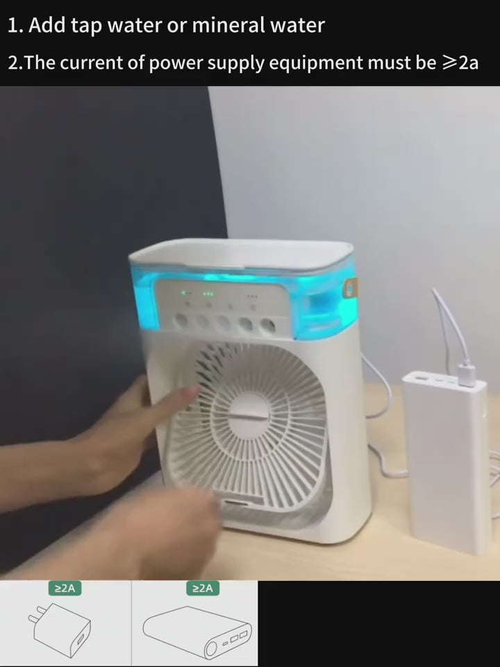 1pc 5pcs 3Speed Portable Air Conditioner With Humidifier And Cooling Fan For Home And Office Use